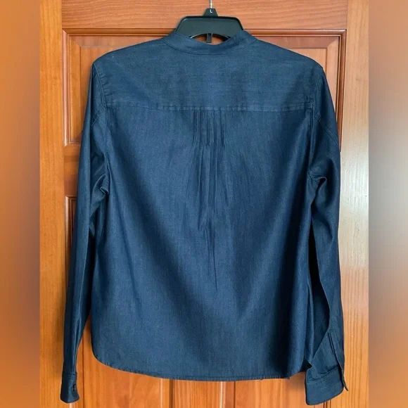 Westbound Denim Tuxedo Nehru Collar Shirt - Picture 4 of 11